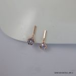 ROSE GOLD PLATED CRYSTAL DANGLING EARRINGS