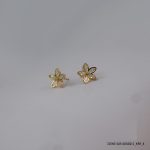 18KGP FLOWER CRYSTAL EARRINGS