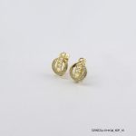 14KGP Crystal U Hoops