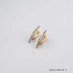 18KGP 2Color Crystal U Hoops