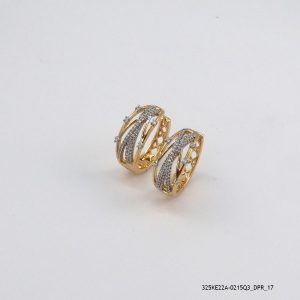 18KGP Luxury Crystal Hoops