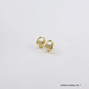 14KGP Crystal Hoops