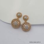 18KGP Bezel Crystal Earring