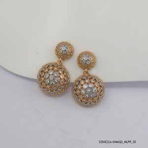 18KGP Bezel Crystal Earring