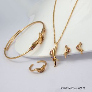 18KGP KIDS FASHION COLOR CRYSTAL SET