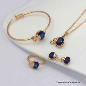 18KGP KIDS FASHION COLOR CRYSTAL SET