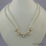 18KGP SYN PEARL BEADED CRYSTAL NECKLACE