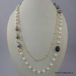 GOLD PLATED BENDED LONG NECKLACE