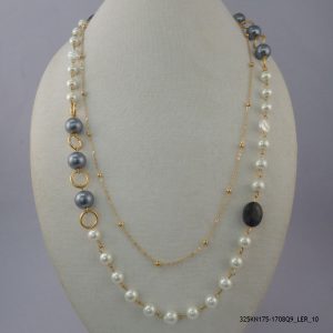 GOLD PLATED BENDED LONG NECKLACE