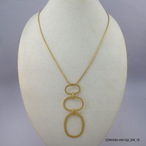 18KGP 3 STEP LONG NECKLACE