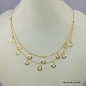 14KGP 2 LINER RING NECKLACE