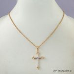 18KGP 2Color Cross Pendant