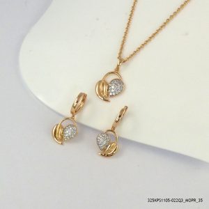 18KGP 2Color Retro Crystal Set