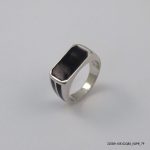 MENS BLACK ZIRCON SILVER RINGS