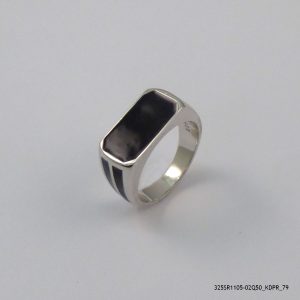 MENS BLACK ZIRCON SILVER RINGS