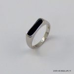 MENS BLACK ZIRCON SILVER RINGS