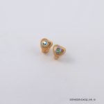 18KGP CVM CRYSTAL HEART HOOPS