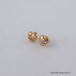 18KGP VIOLET CRYSTAL HEART HOOPS