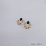 18KGP EMERALD CRYSTAL HOOPS