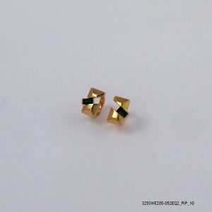 18KGP EMERLAD CRYSTAL HOOPS