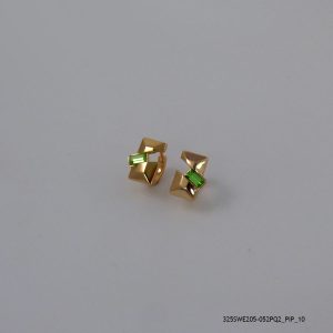 18KGP PERIDOT CRYSTAL HOOPS