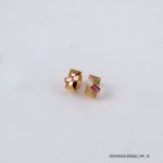 18KGP ROSE CRYSTAL HOOPS