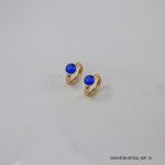 18KGP SAPP CRYSTAL HOOPS