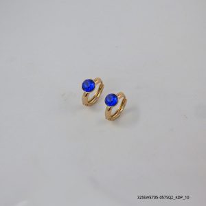 18KGP SAPP CRYSTAL HOOPS