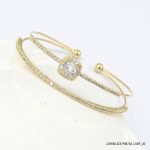 14KGP 2 LINER CRYSTAL BANGLE