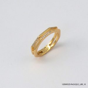 18KGP CRYSTAL EURO RING