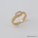 18KGP CRYSTAL SQAURE RING