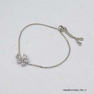 SILVER PLATED CRYSTAL BRACELET