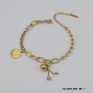18KGP CHARMS STEEL BRACELET