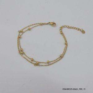 18KGP 2 LINER STEEL BRACELET