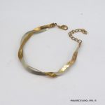 18KGP 2 PLEATED STEEL BRACELET