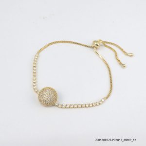 14KGP ZIPLOCK BALL BRACELET
