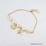 14KGP BEADED CHARMS BRACELET