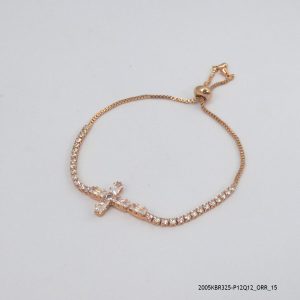 RGP CROSS CRYSTAL ZIPLOCK BRACELET