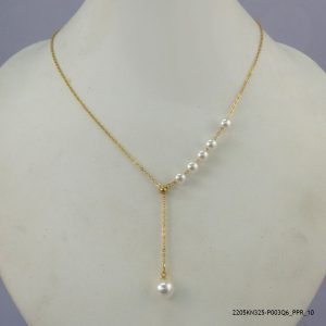 14KGP SYN PEARL NECKLACE