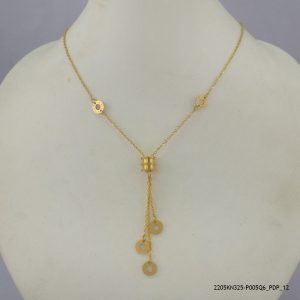 14KGP CHARMS STEEL NECKLACE