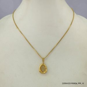 14KGP ELEGANT STEEL NECKLACE