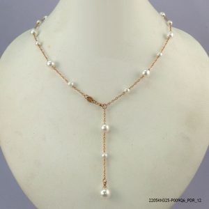 14KGP BEADED STEEL NECKLACE