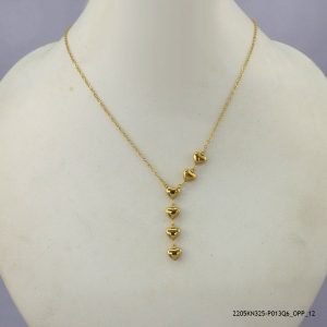 14KGP HEART STEEL NECKLACE