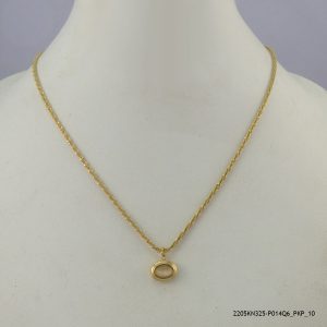 14KGP ELEGANT STEEL NECKLACE