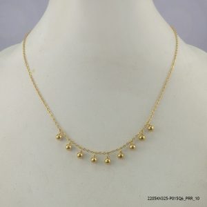 14KGP ELEGANT STEEL NECKLACE