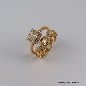 18KGP 2PC CZ RING