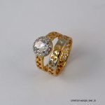 18KGP 2 COLOR SYN CZ RING
