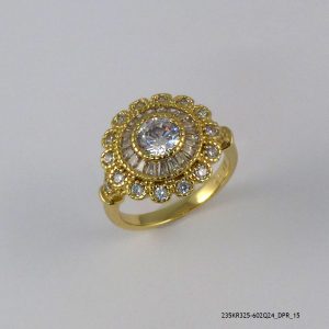 14KGP ANTIQUE CZ RING