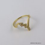 14KGP SYN CRYSTAL V RING