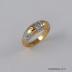 18KGP 2 COLOR CZ BAND